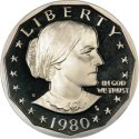 1979 - 1981, 1999 Susan B. Anthony Dollar coin