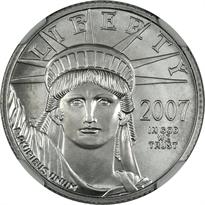 PLATINUM EAGLE $25 - 1/4 OUNCE (1997-2008)