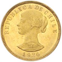 CHILE GOLD 100 PESO (1926-1980)