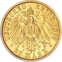 GERMANY, VARIOUS STATES GOLD 20 MARK (1871-1914)