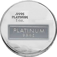 CHINA PLATINUM 5 YUAN PANDA - 1/20 OUNCE (1993-1997) coin