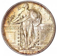 Standing Liberty Quarters - Type 1 (1916-1917) coin