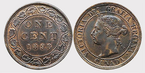 1 cent 1898-H-High-H Victoria coin