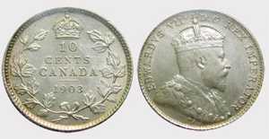 10 cents 1907 Edward VII