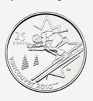25 cents 2007 - Alpine Skiing Elizabeth II