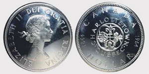 1 dollar 1964 - No Dot  Elizabeth II