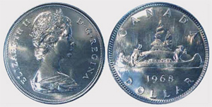 1 dollar 1969 Elizabeth II coin