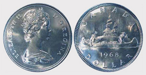 1 dollar 1985 - Mule Elizabeth II coin