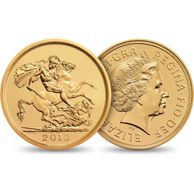 The 2013 Gold Brilliant Uncirculated Euro 5 Sovereign