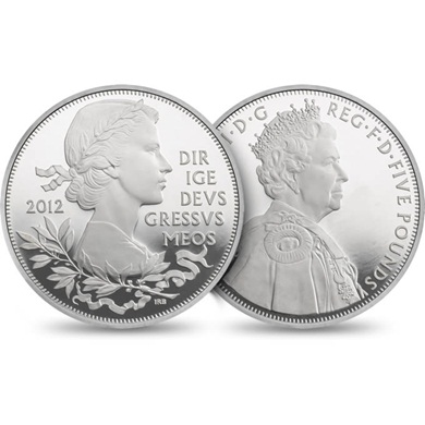 The Queen's Diamond Jubilee UK Silver proof Coin