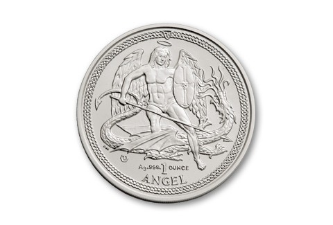 silver angel isle man bu oz coin coins value