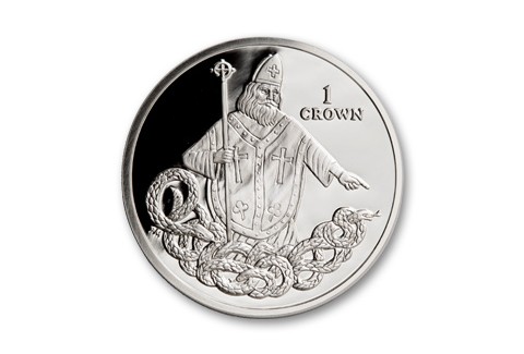 2013 Isle of Man 1-oz Silver Saint Patrick Snake Proof
