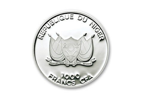 2013 Niger 1000 Francs Cfa Silver Coyote Proof
