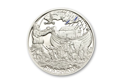 2013 Palau 2 Dollar Silver Noahs Ark Proof coin