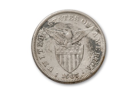 1907-1912 Philippines Silver Peso Manila Bay