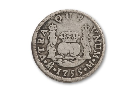 1732-1771 Spain Silver 2 Reales VG coin