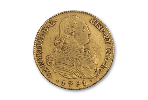 1772-1820 Spain Gold 4 Escudos AU