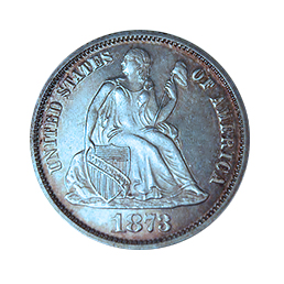  1873 S Seated Liberty Dollar