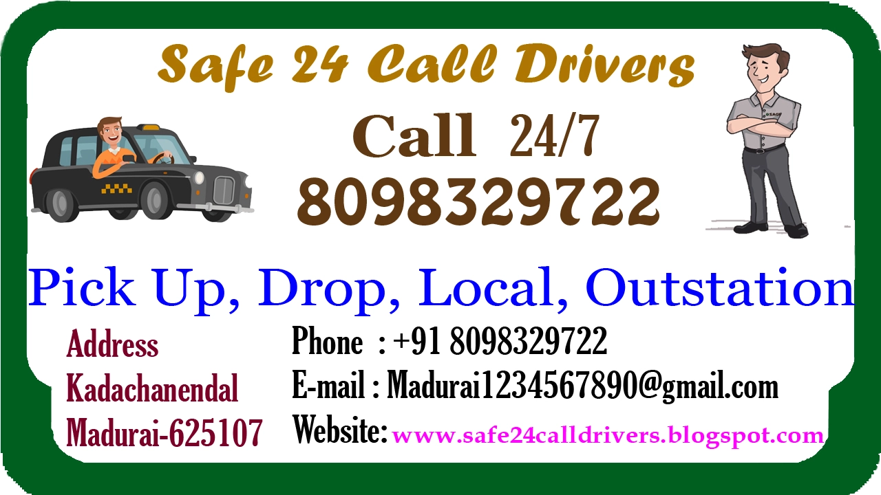 Safe 24 Call Drivers In Madurai