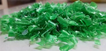 PET Flakes Pure Green Color