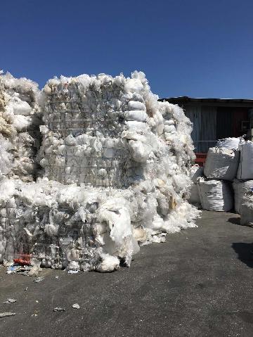 Ongoing LDPE film scrap in bale