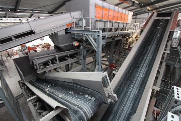 Industrial waste recycling plant