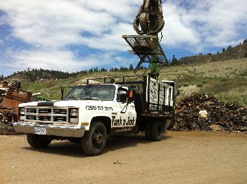 The Funk n Junk truck scrapping at the metal yard