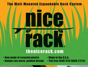 Nice Rack's surfboard wall racks are 100% recycled plastic