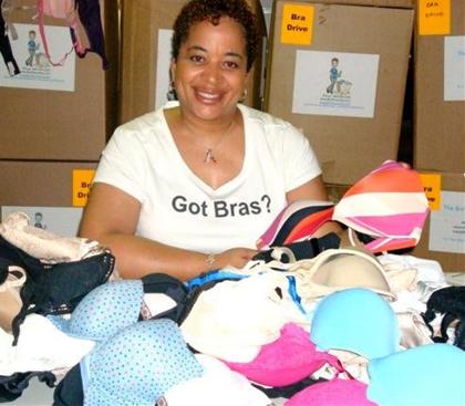 The benefits of Bra Recycling, Elaine Birks-Mitchell shows how