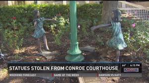 Thieves target bronze statues in front of Conroe courthouse