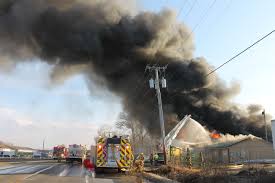 Car explosion sparks huge fire in Halls recycling facility