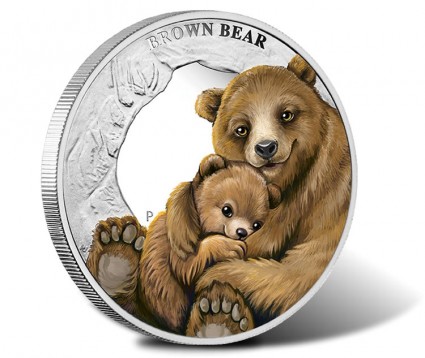 Perth Mint Introduces 2014 Brown Bear Silver Coin to Mother's Love Series