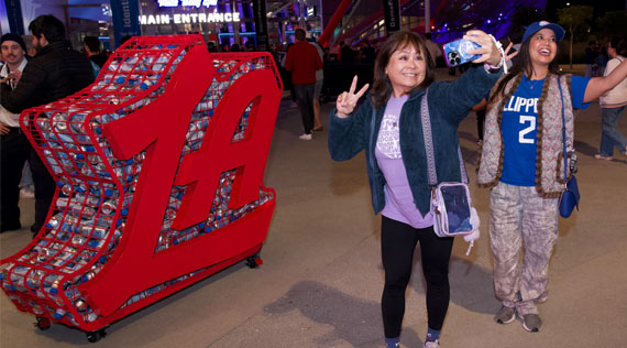 Every Can Counts and Open Water Debut Recycling-Themed Cage at Intuit Dome’s Los Angeles Clippers Plaza