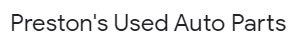 Prestons Used Auto Parts Logo