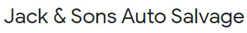 Jack & Sons Auto Salvage Logo