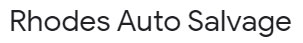 Rhodes Auto Salvage Logo